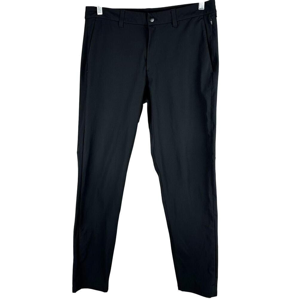 Lululemon Commission Pant Slim Warpstreme Black Men's Size 34 x 30 EUC LM5975S